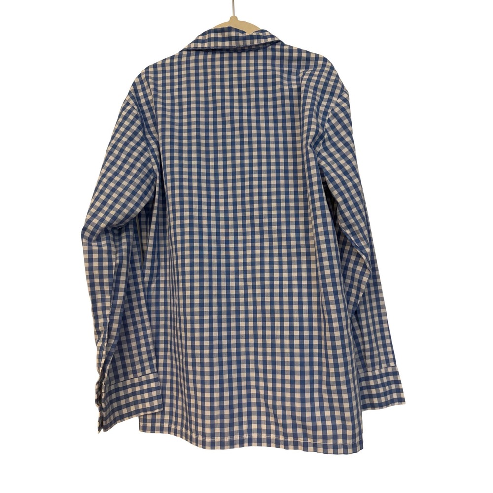 IZOD Boys Blue White‎ Gingham Long Sleeve Button Down Shirt Size 7 Z4K0099 - Picture 5 of 5